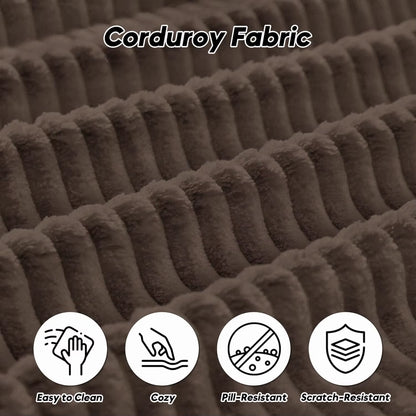 79" Compression Sofa Convertible Sofa Bed Boneless Couch Sofas Convertible Folding Comfy Corduroy Sleeper Floor Sofa Bed